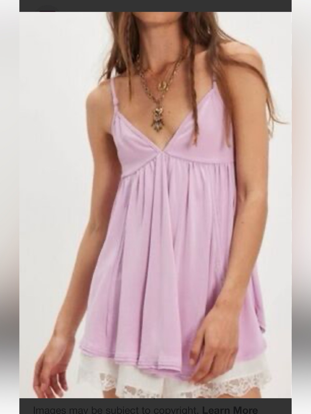 Free People Lilac Slip Dress with Spaghetti Straps